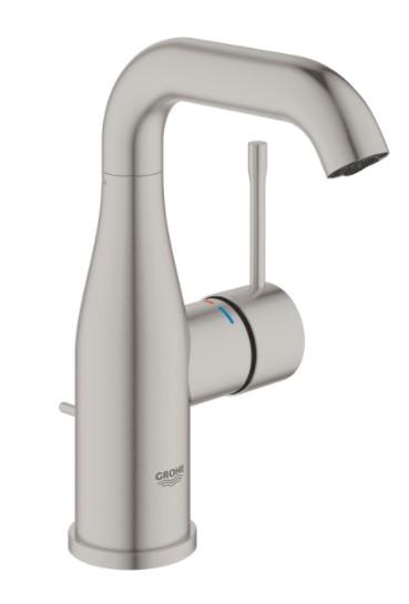 Grohe Essence New M håndvaskarmatur m/bundventil - Supersteel Grohe Essence New M håndvaskarmatur m/bundventil - Supersteel