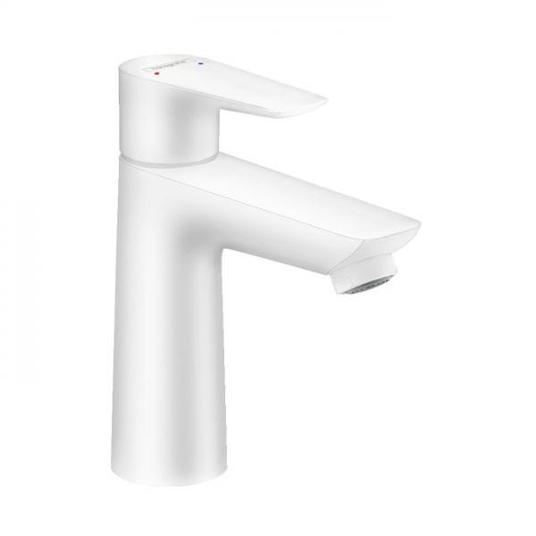 hansgrohe Talis E 110 h&aring;ndvaskarmatur m/l&oslash;ft-op bundventil - Mat hvid