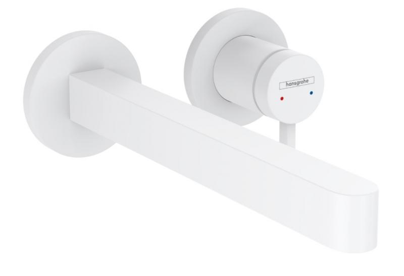 Hansgrohe Finoris håndvaskarmatur t/indbygning i væg - 22,8 cm - Mat hvid Hansgrohe Finoris håndvaskarmatur t/indbygning i væg - 22,8 cm - Mat hvid