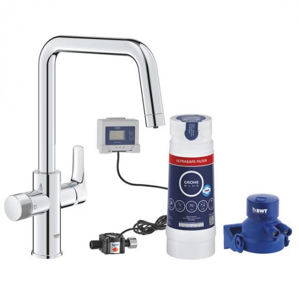 Grohe Blue Pure Start startsæt m/udtræk og UltraSafe filter - Krom Grohe Blue Pure Start startsæt m/udtræk og UltraSafe filter - Krom