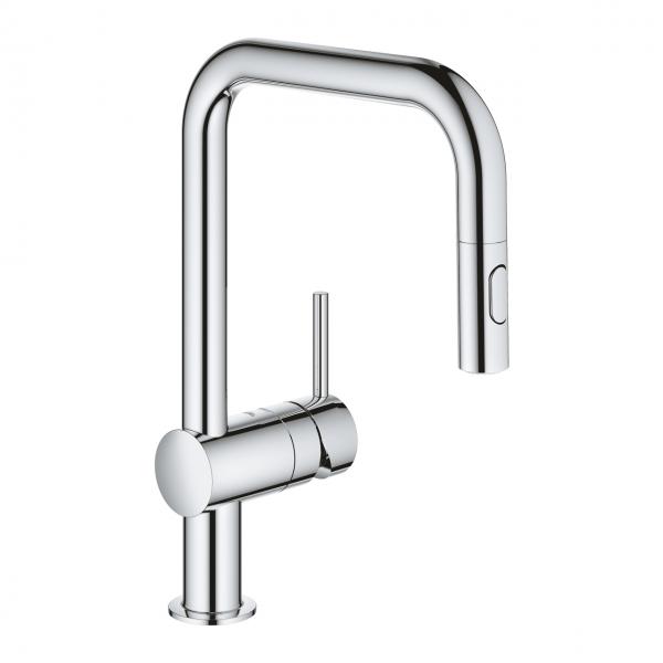 Grohe NEW Minta køkkenbatteri m/udtræk og U-tud - Krom Grohe NEW Minta køkkenbatteri m/udtræk og U-tud - Krom
