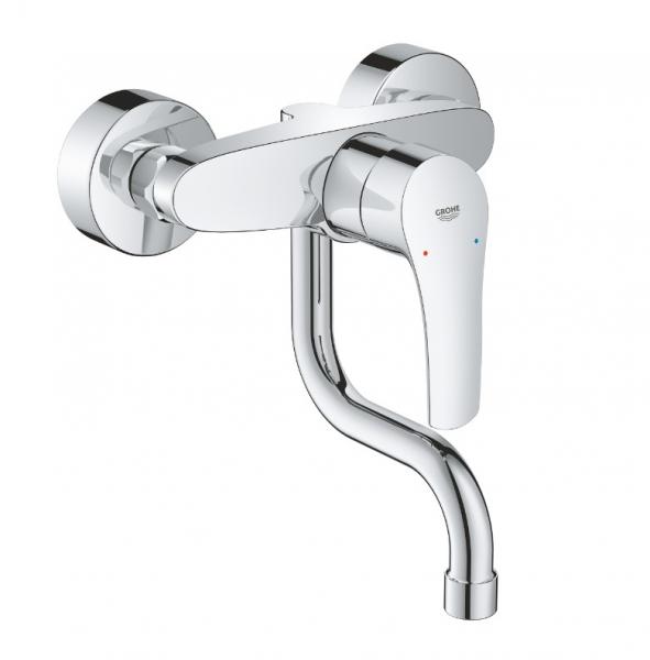 Grohe Eurosmart k&oslash;kkenarmatur t/v&aelig;g - Med svingtud