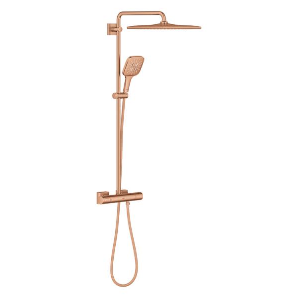 Grohe Rainshower SmartActive 310 Cube brusesystem - Børstet warm sunset Grohe Rainshower SmartActive 310 Cube brusesystem - Børstet warm sunset