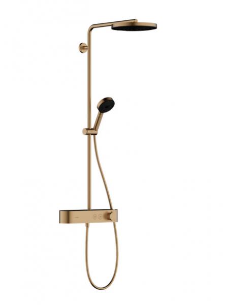 hansgrohe Pulsify S Showerpipe 1jet m/ShowerTablet Select 400 - B&oslash;rstet bronze