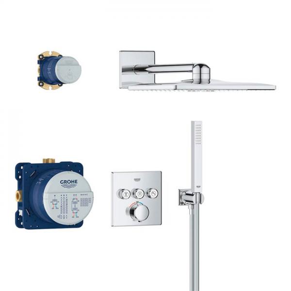 Grohe SmartControl 310 komplet brusesystem til indbygning - Firkantet Grohe SmartControl 310 komplet brusesystem til indbygning - Firkantet