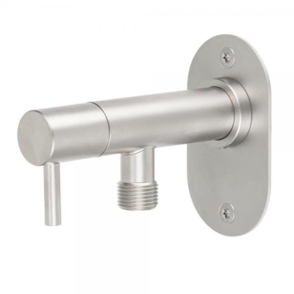 EQI Wall posteventil 120-220/15 mm tilslutning - Rustfrit st&aring;l