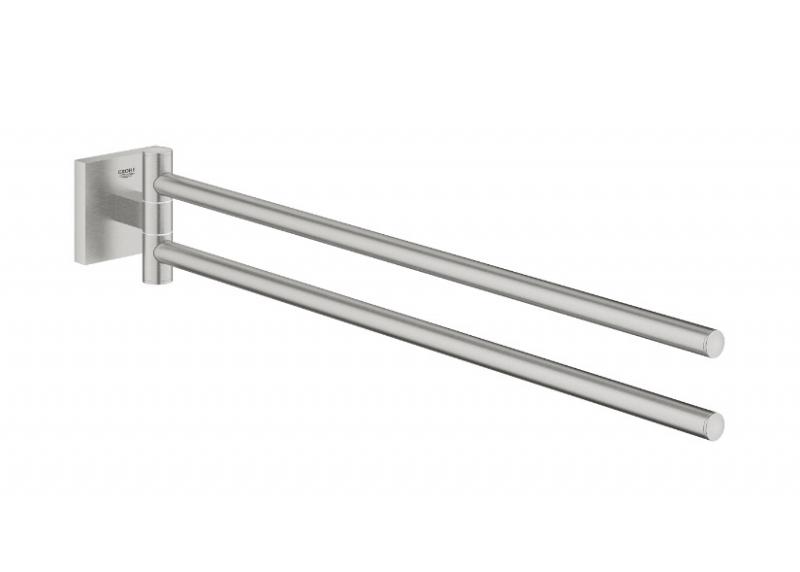 Grohe Start Cube dobbelt svingbar h&aring;ndkl&aelig;deholder - Supersteel