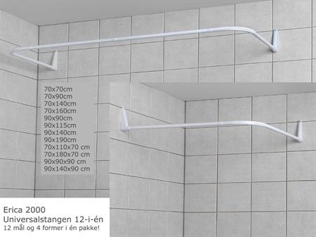 Van Der P Erica2000 Universal forhængsstang 12-i-én 90X90(X90) - Hvid Van Der P Erica2000 Universal forhængsstang 12-i-én 90X90(X90) - Hvid