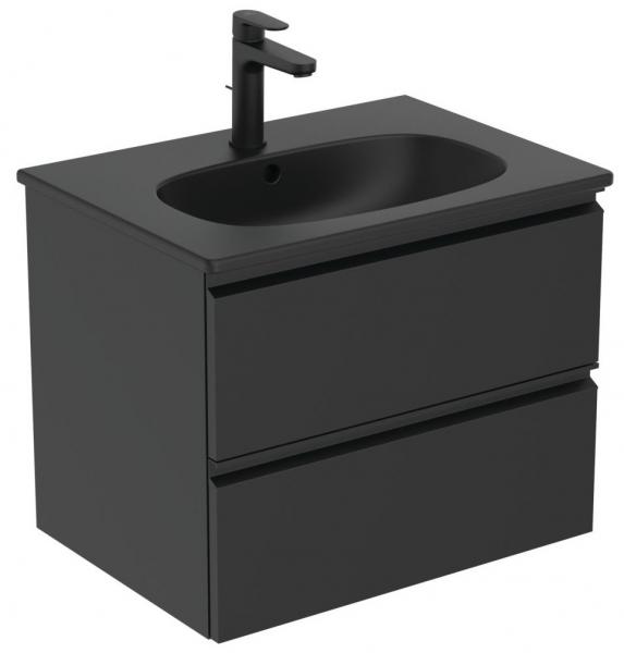 Ideal standard m&oslash;belpakke 62 m/integrerede greb - Mat sort