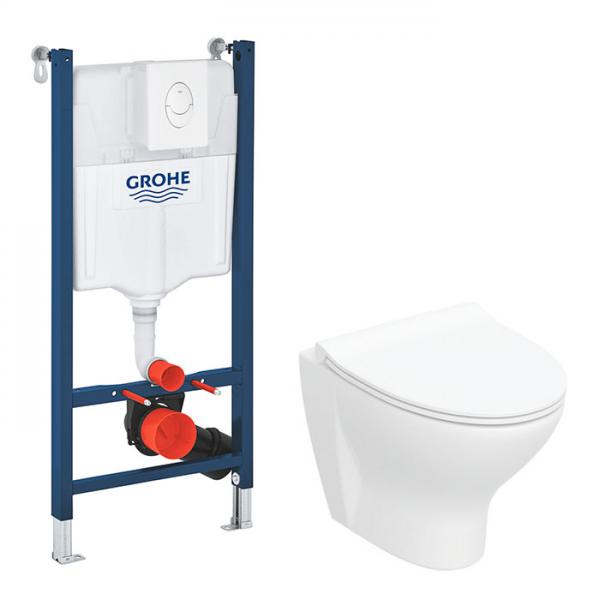 If&ouml; Spira Style Rimless toiletpakke inkl. s&aelig;de m/SoftClose, cisterne og betjening i hvid