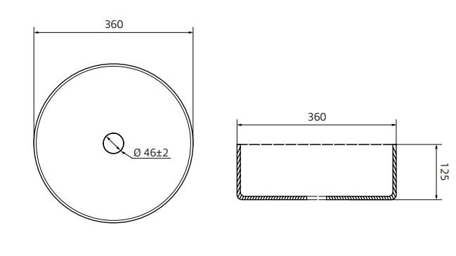Hafa Circle Ø36 fritstående bowlevask - Uden overløb - Mat kaffe Hafa Circle Ø36 fritstående bowlevask - Uden overløb - Mat kaffe