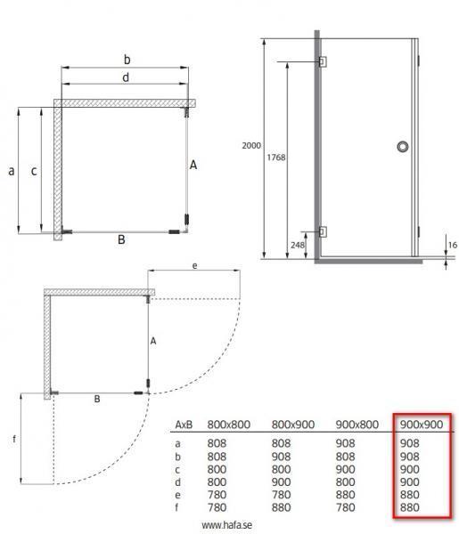 Hafa Infinity bruseniche - Lace glas - Sort - 90x90 cm Hafa Infinity bruseniche - Lace glas - Sort - 90x90 cm