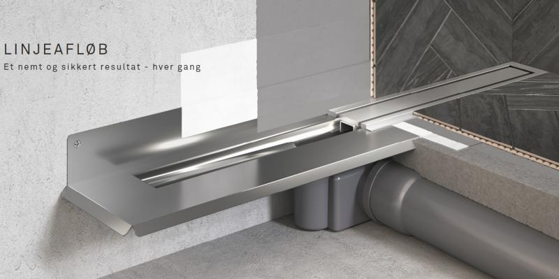 Unidrain Highline panel - Børstet rustfri stål - 300 mm Unidrain Highline panel - Børstet rustfri stål - 300 mm
