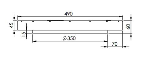 Lauridsen 315 mm d&aelig;ksel til kegle u/ fals - 0,7 ton