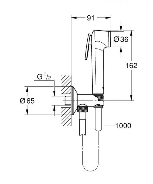 Grohe Tempesta h&aring;ndbrusers&aelig;t