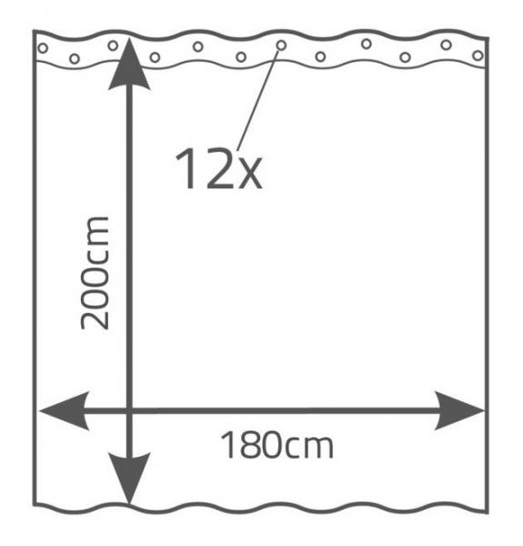 Ridder Eco Vinyl badeforhæng - 180 x 200 cm - Snefnug Ridder Eco Vinyl badeforhæng - 180 x 200 cm - Snefnug