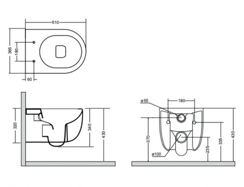 Lavabo Glomp rimless væghængt toilet - Hvid Lavabo Glomp rimless væghængt toilet - Hvid