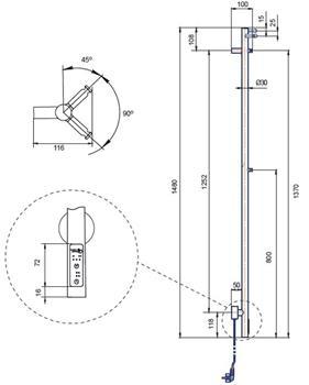Kriss Uno plus elektrisk håndklædetørrer 3x148 cm - Poleret rustfrit stål Kriss Uno plus elektrisk håndklædetørrer 3x148 cm - Poleret rustfrit stål