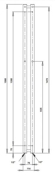 Str&oslash;mberg Regus h&aring;ndkl&aelig;det&oslash;rrer - 11,5x150 cm - Hvid