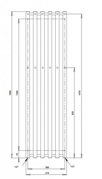 Strømberg Regus håndklædetørrer - 42x150 cm - Hvid Strømberg Regus håndklædetørrer - 42x150 cm - Hvid