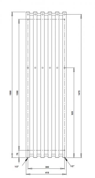 Str&oslash;mberg Regus el-h&aring;ndkl&aelig;det&oslash;rrer - 42x150 cm - Hvid