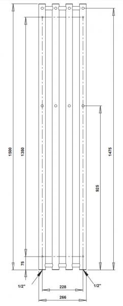 Strømberg Regus el-håndklædetørrer - 26,6x150 cm - Hvid Strømberg Regus el-håndklædetørrer - 26,6x150 cm - Hvid