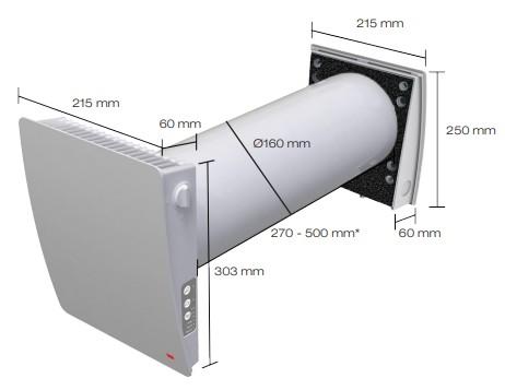 Duka One S6 PLUS varmegenvinding - &Oslash;160 mm