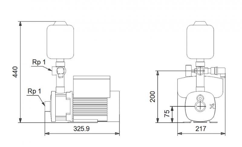 Grundfos CMBE1-44 trykfor&oslash;gerpumpe 1x220-240V 50/60 Hz