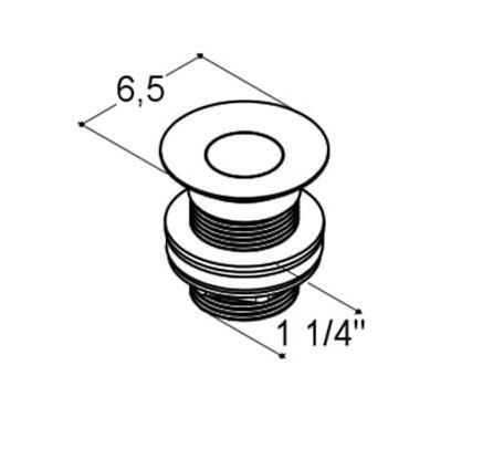 Dansani bundventil med automatisk åbning 1 1/4" - Krom Dansani bundventil med automatisk åbning 1 1/4" - Krom