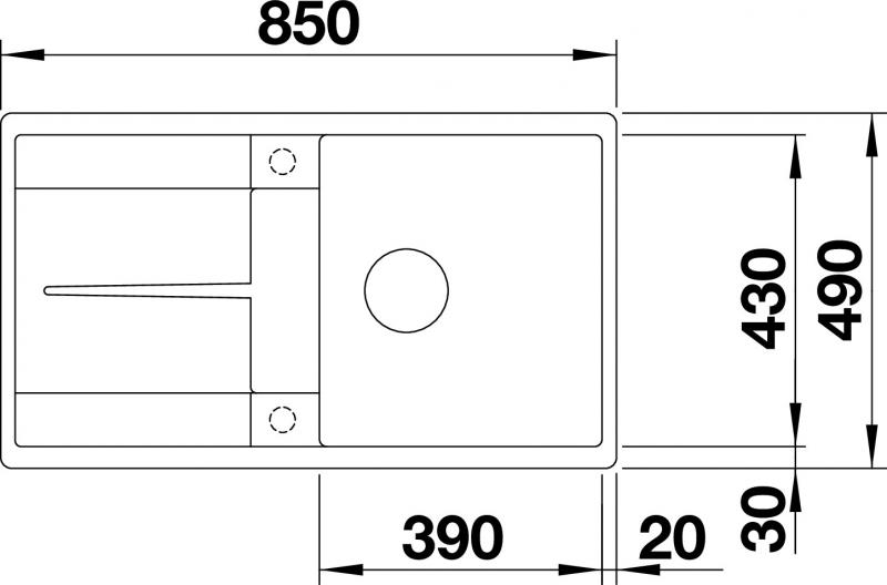 Blanco Metra 5 S-F k&oslash;kkenvask - Antracit