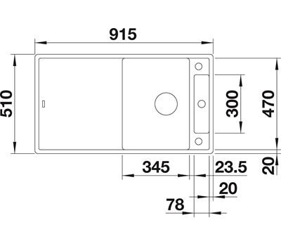 Blanco Axia III 5 S k&oslash;kkenvask - Sort