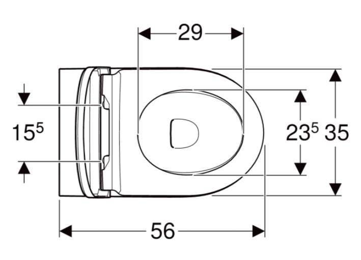 Geberit iCon back-to-wall gulvst&aring;ende toilet inkl. s&aelig;de - Mat hvid