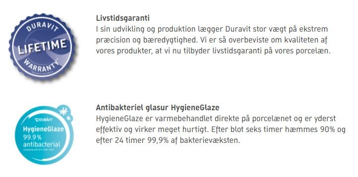 Duravit Me by Starck Rimless v&aelig;gh&aelig;ngt toilet m/HygieneFlush