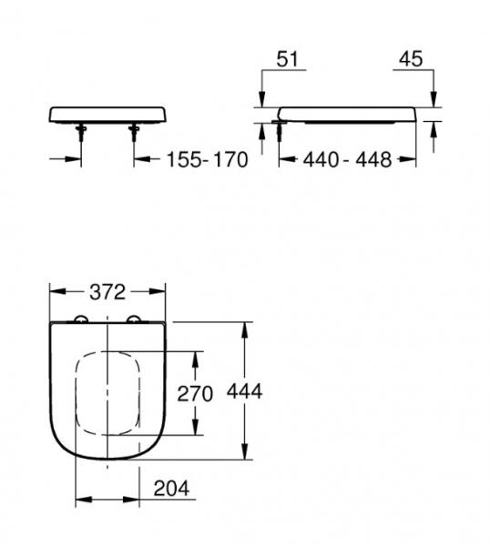 Grohe Euro Ceramic toilets&aelig;de m/soft close og quickrelease