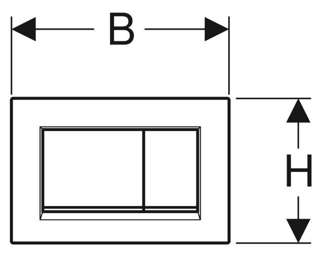 Geberit Sigma 20 Square betjeningsplade - Hvid/krom