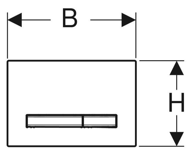 Geberit Sigma 50 Square betjeningsplade - Hvid/R&oslash;dguld