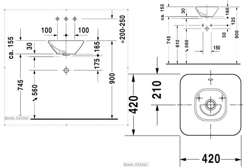 Duravit Me by Starck 42 fritstående bowlevask - Uden hanehul - Med overløb Duravit Me by Starck 42 fritstående bowlevask - Uden hanehul - Med overløb