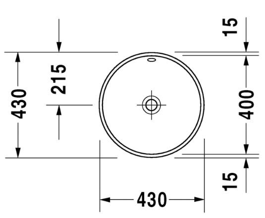 Duravit Architec Ø40 håndvask t/underlimning - Uden hanehul - Med overløb Duravit Architec Ø40 håndvask t/underlimning - Uden hanehul - Med overløb