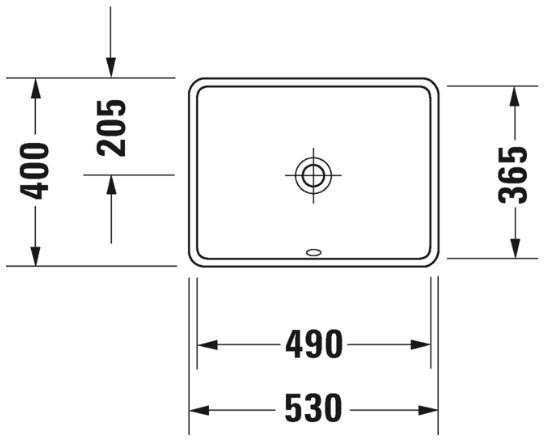 Duravit Starck 3 49 h&aring;ndvask t/underlimning - Uden hanehul