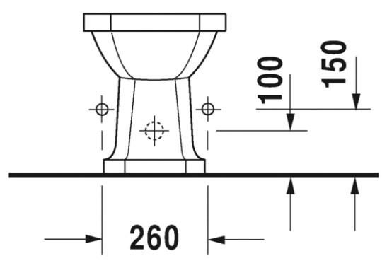 Duravit 1930 gulvstående bidet - 1 hanehul Duravit 1930 gulvstående bidet - 1 hanehul