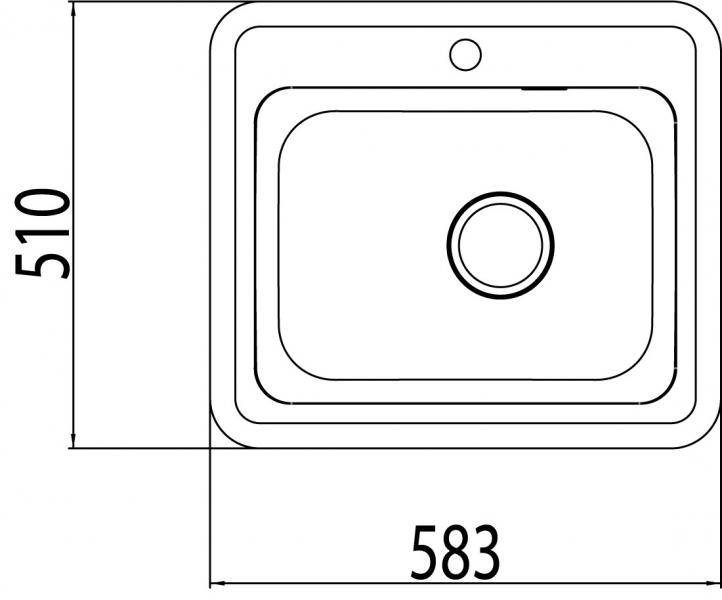 Outlet - Intra Eligo manual EL58-M k&oslash;kkenvask - Rustfrit st&aring;l - 1 stk. tilbage