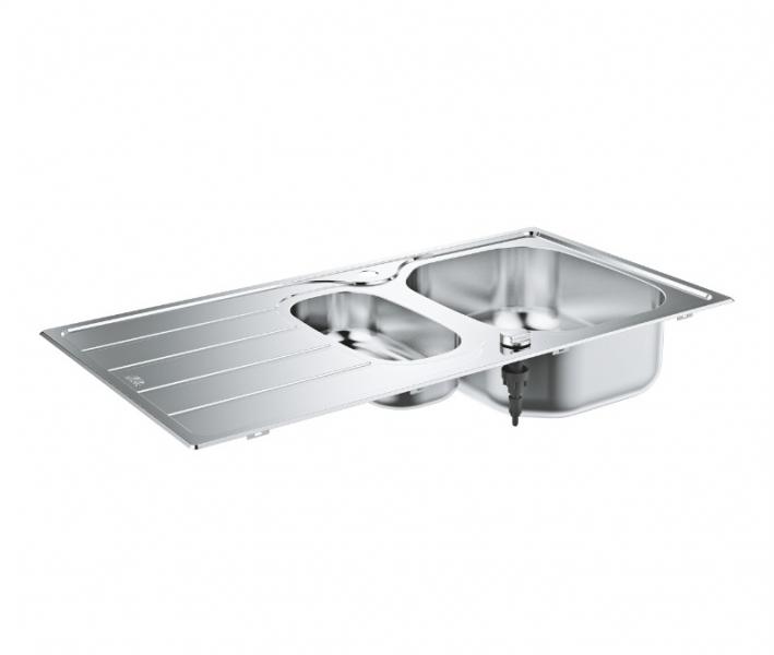 Grohe K200 k&oslash;kkenvask m/afl&oslash;bsbakke og skyllesk&aring;l