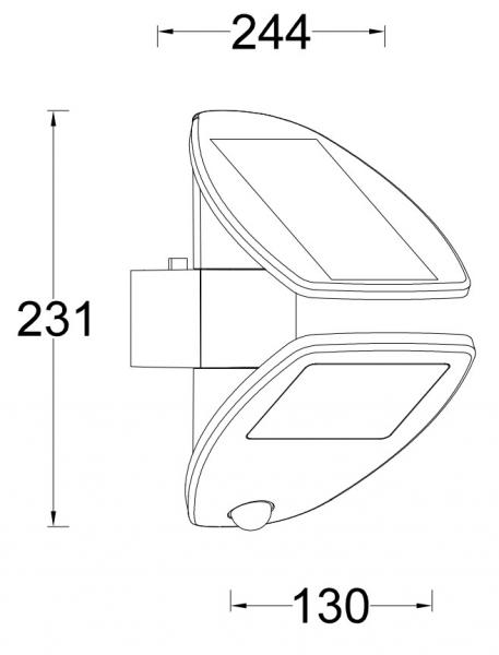 Lutec Zeta udendørslampe m/sensor og solceller Lutec Zeta udendørslampe m/sensor og solceller