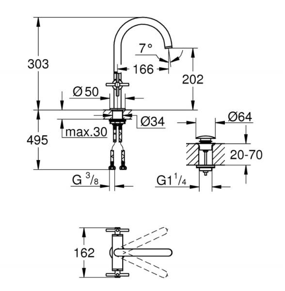 Grohe Atrio New h&aring;ndvaskarmatur - B&oslash;rstet hard graphite