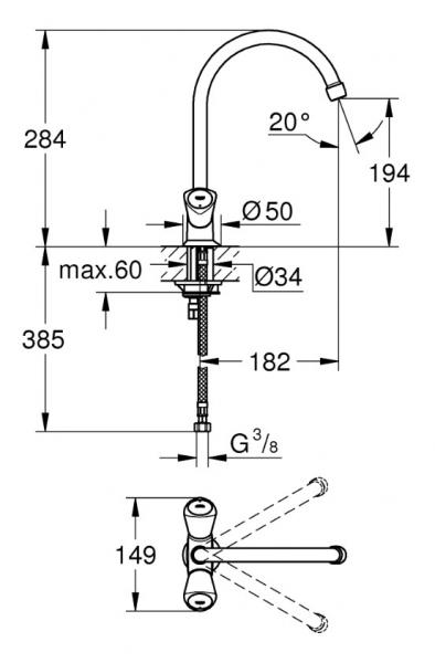 Grohe Costa S køkkenarmatur m/svingtud Grohe Costa S køkkenarmatur m/svingtud