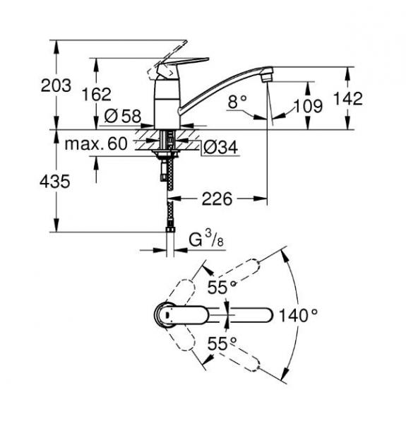 Grohe Eurosmart Cosmopolitan køkkenvandhane Grohe Eurosmart Cosmopolitan køkkenvandhane
