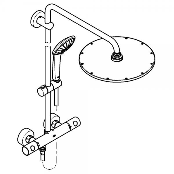 Grohe Euphoria XXL 310 brusesystem - Børstet cool sunrise Grohe Euphoria XXL 310 brusesystem - Børstet cool sunrise