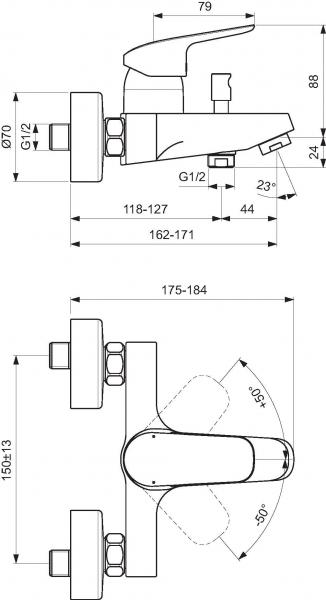 B&oslash;rma Ceraflex kar-/brusebatteri