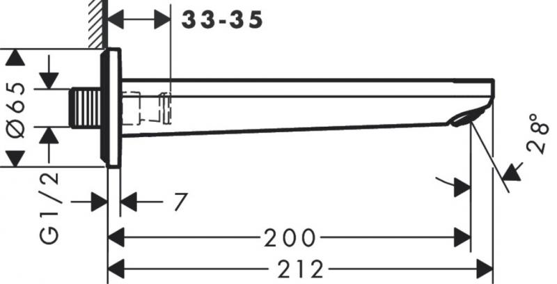 Hansgrohe Rebris E kartud &frac12;" - Krom