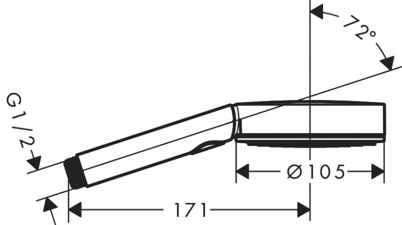 Hansgrohe Pulsify Select S 3jet Relaxation h&aring;ndbruser - Mat sort